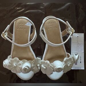 Janie and Jack Cream Floral Sandals
